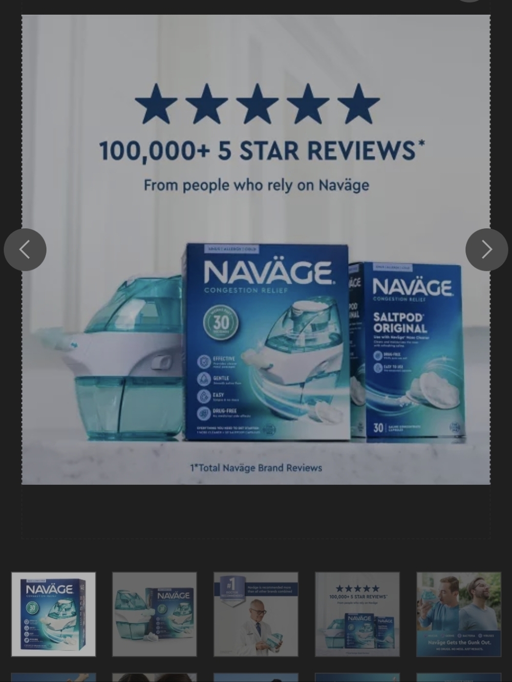 NAVAGE NASAL CARE Nose Cleanser and SaltPods: Battery-Powered, Nasal Irrigation - Picture 6 of 8